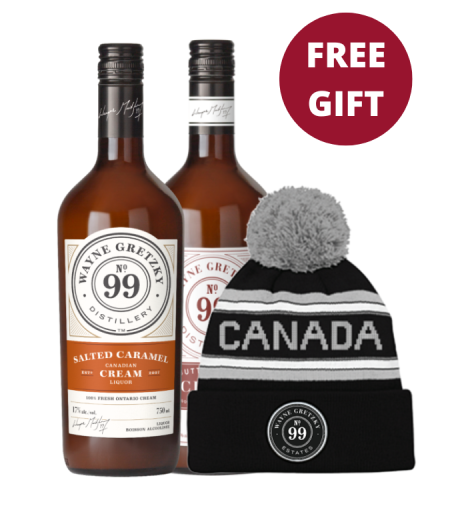 Wayne Gretzky Butter Pecan Cream + Salted Caramel Cream with Free Toque